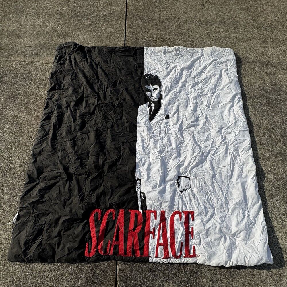 Scarface Tony Montana Reversible Comforter Black White Universal Studios Twin